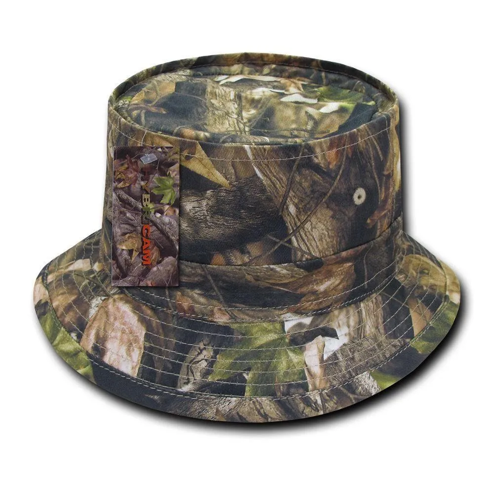 1 Dozen Decky Hybricam Camo Cotton Sweatband Fisherman Bucket Hats Wholesale Lot