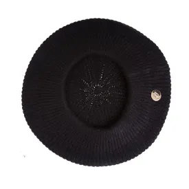 100% Cashmere Paris Beret Black
