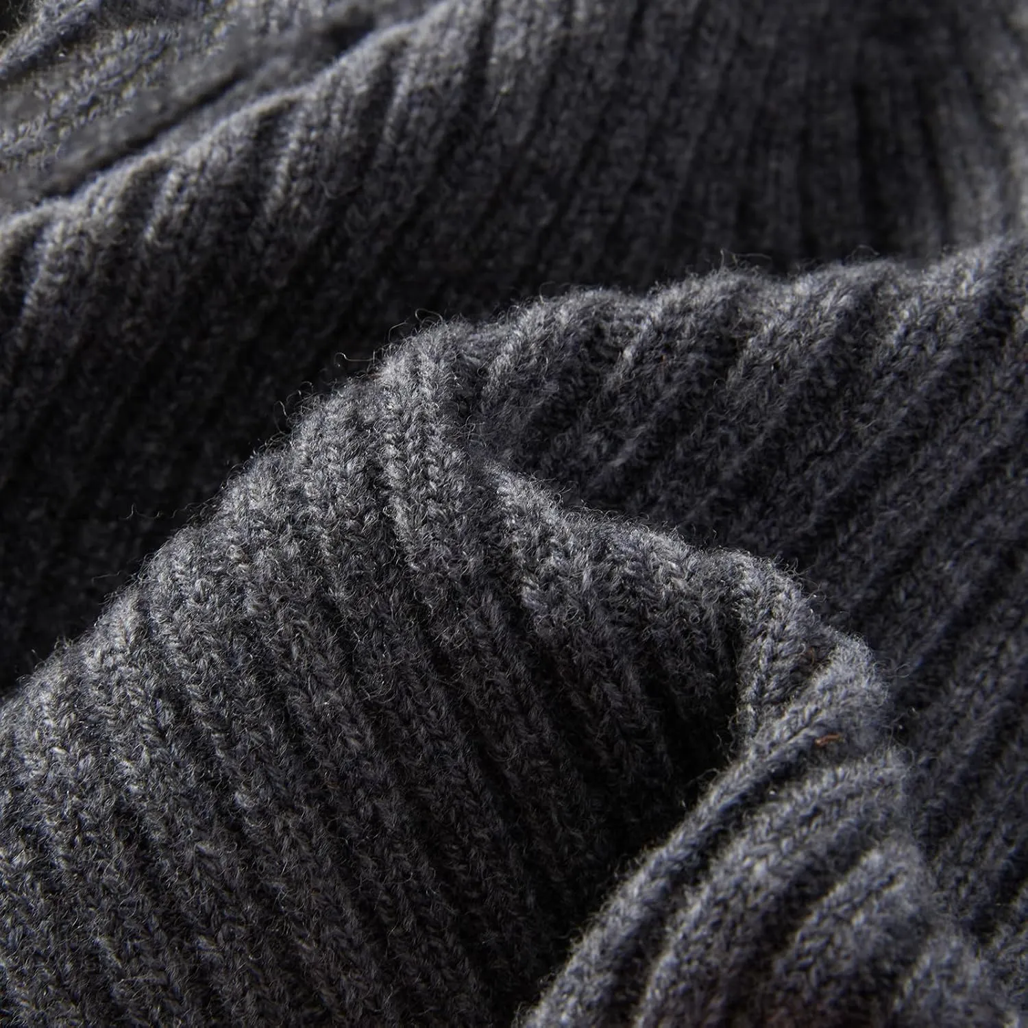 100% Merino Wool Fisherman Beanie Hat, Unisex Warm Winter Hats, Soft Breathable Knitted Short Cuffed Cap