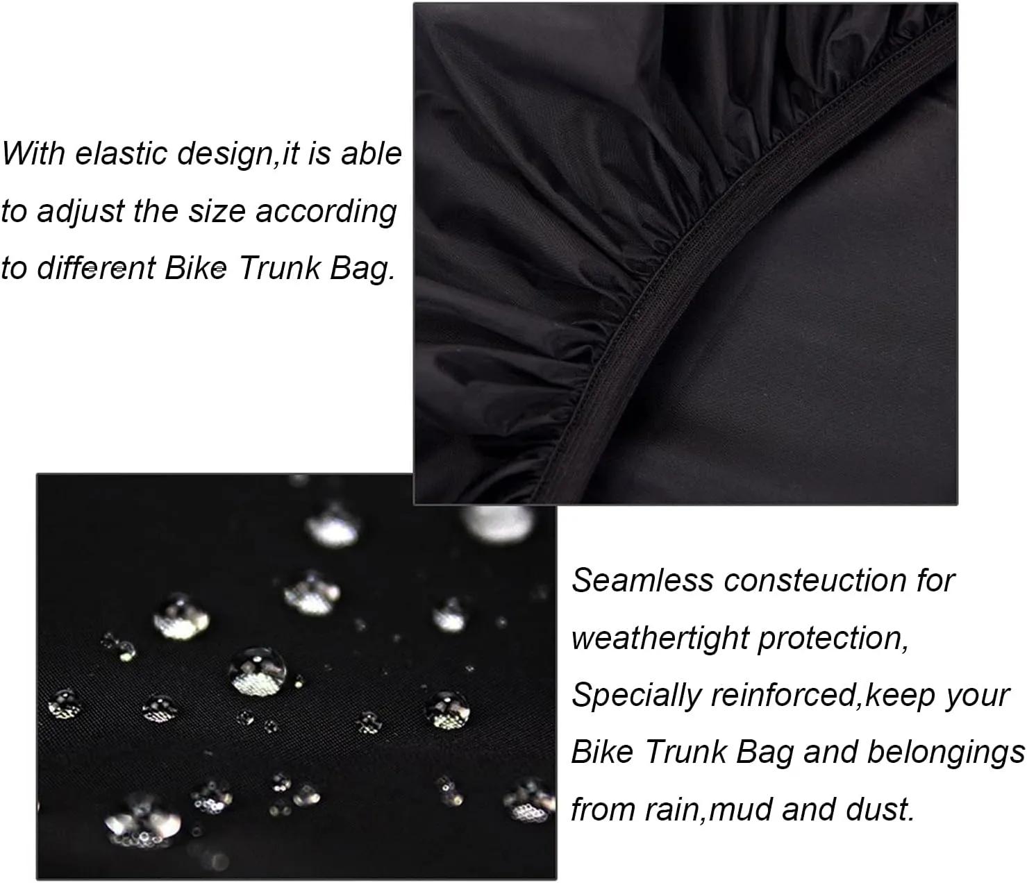 35L Bicycle Rear Rack Rain Cover Bike Trunk Rain Cover Black