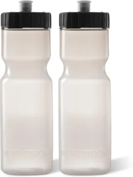 50 Strong Sports Water Bottles  Reusable 22 oz BPA-Free Plastic Bottles with Pull Top Cap  Made in USA  Top Rack Dishwasher Safe  Fits Most Bike Cages Brand