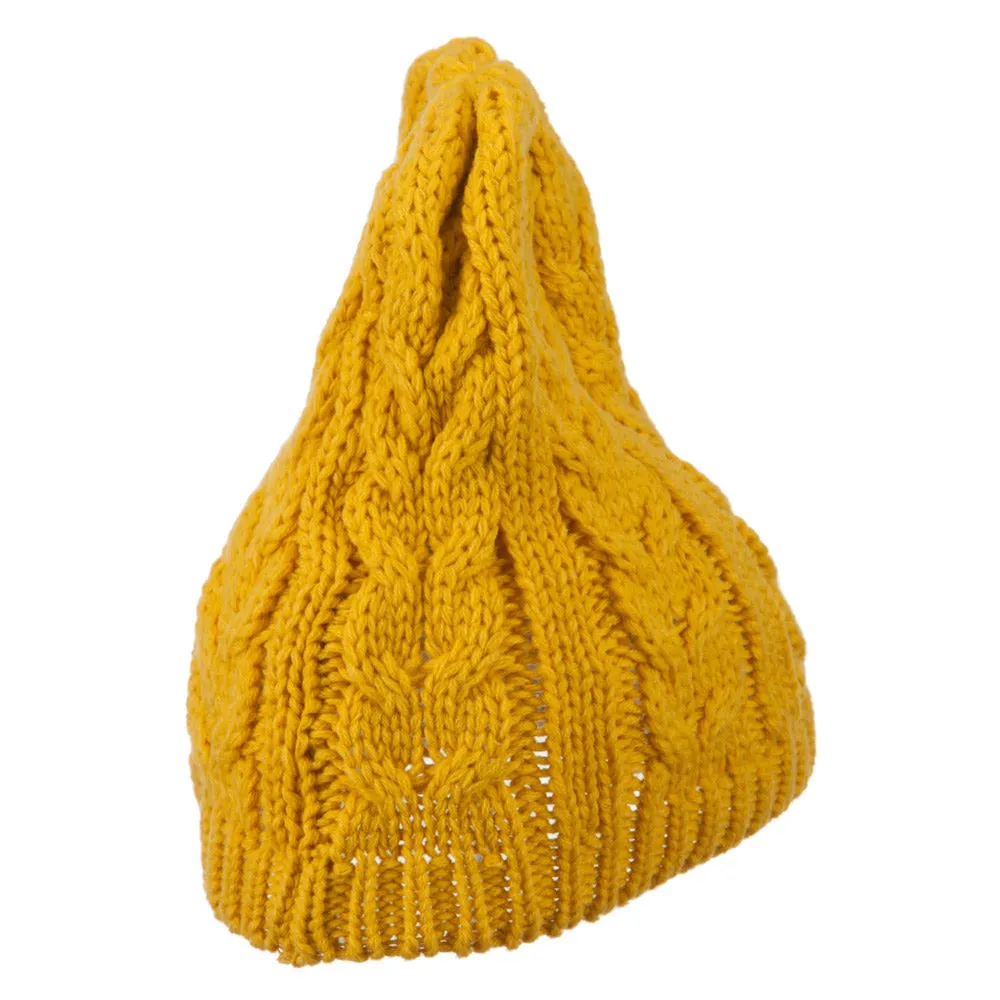Acrylic Cable Design Beanie Hat