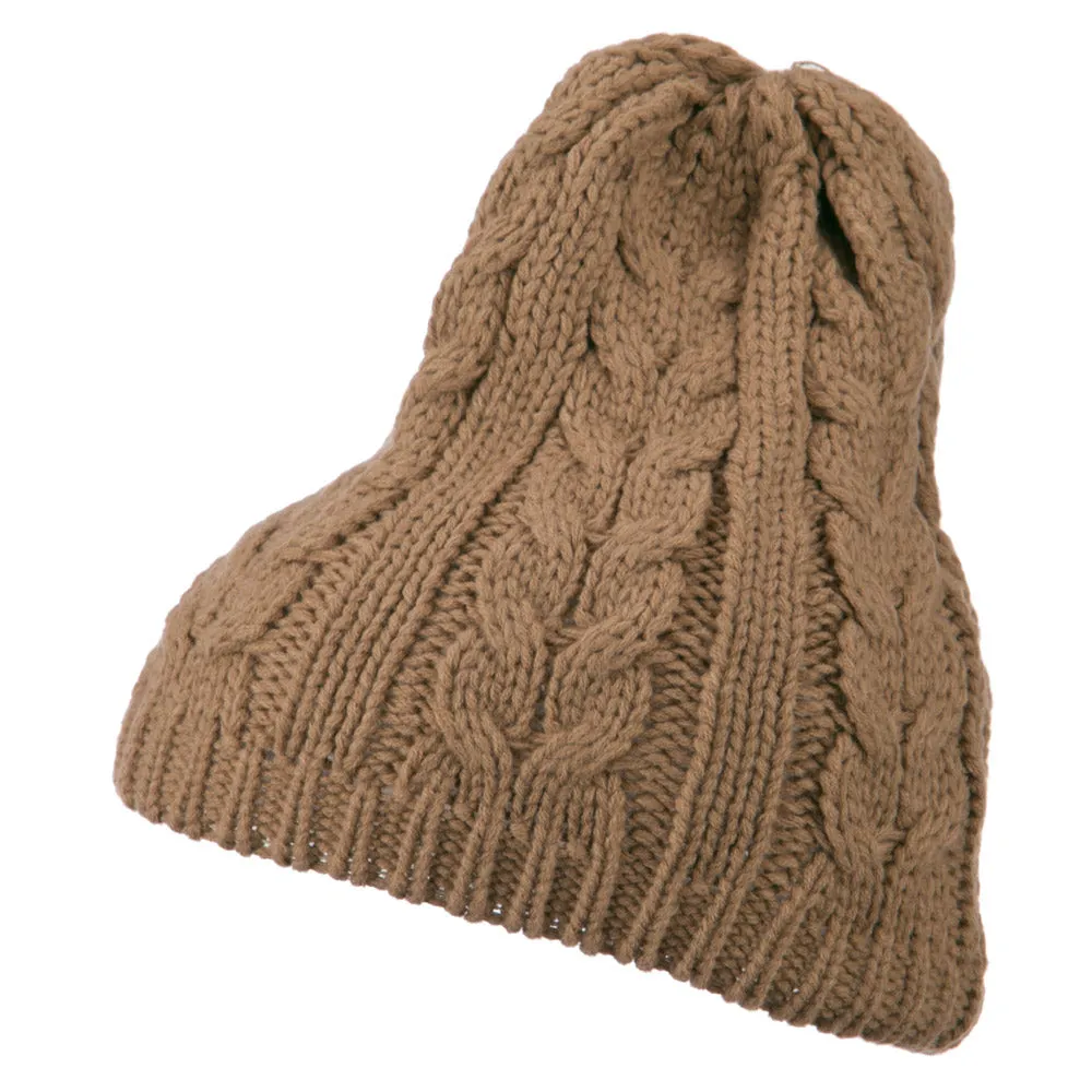 Acrylic Cable Design Beanie Hat