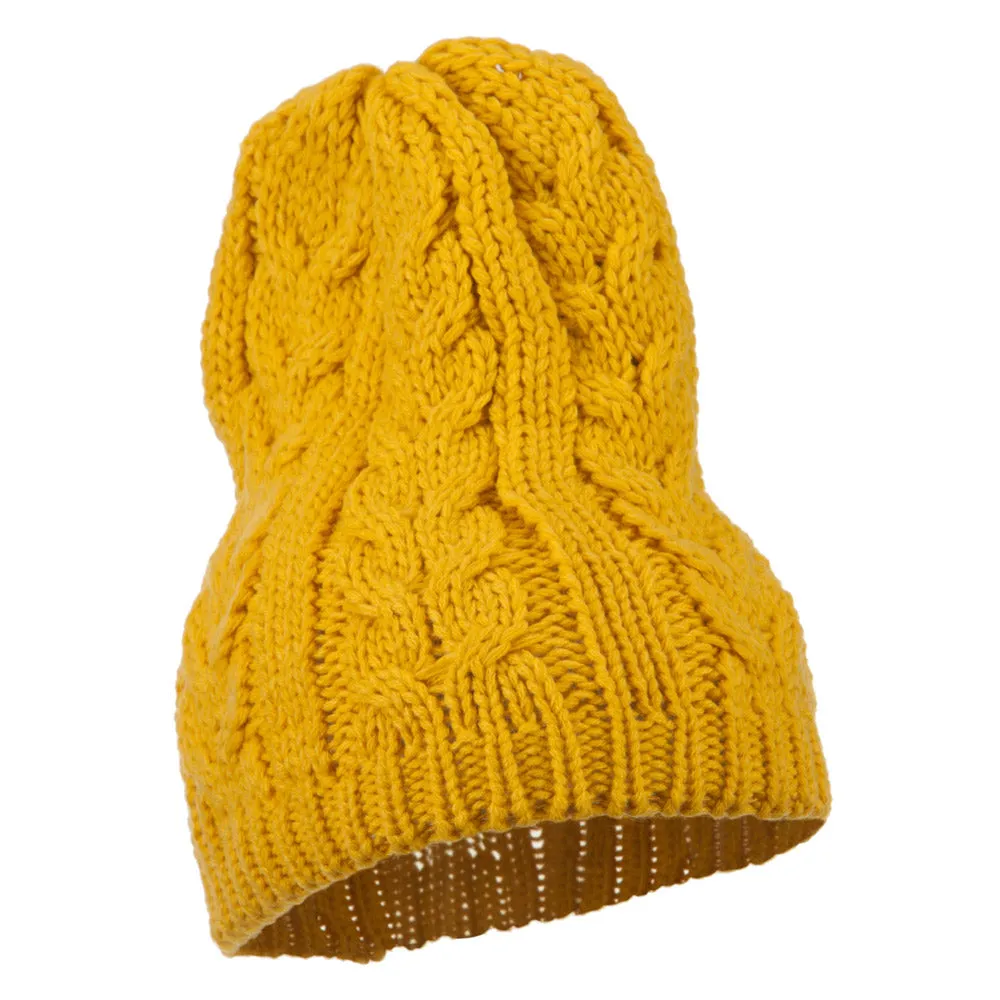 Acrylic Cable Design Beanie Hat