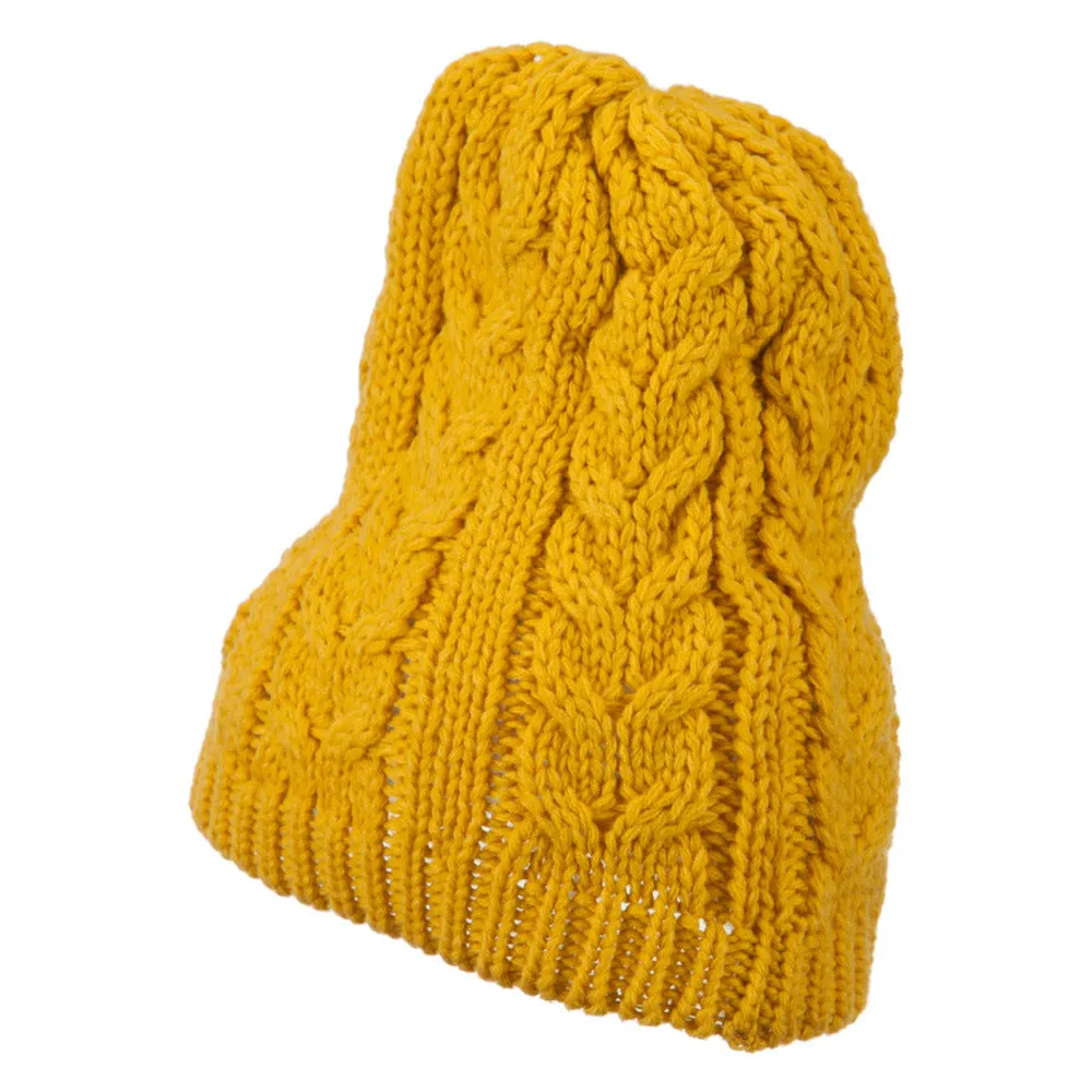 Acrylic Cable Design Beanie Hat