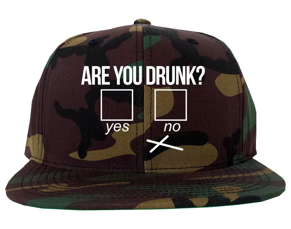 Are You Drunk Funny Beer Drinking Party Mens Snapback Hat