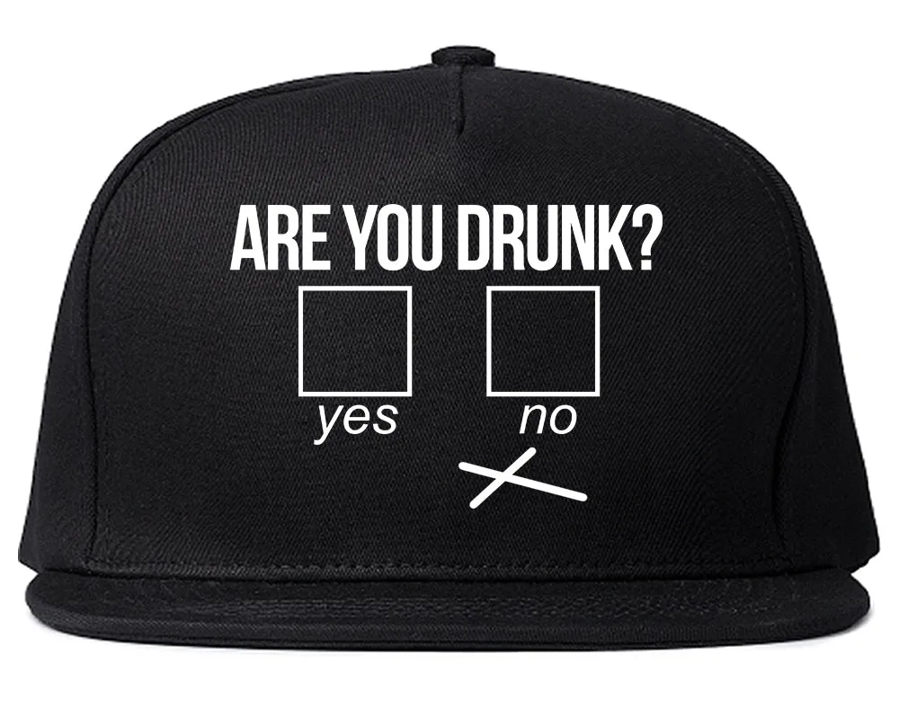 Are You Drunk Funny Beer Drinking Party Mens Snapback Hat