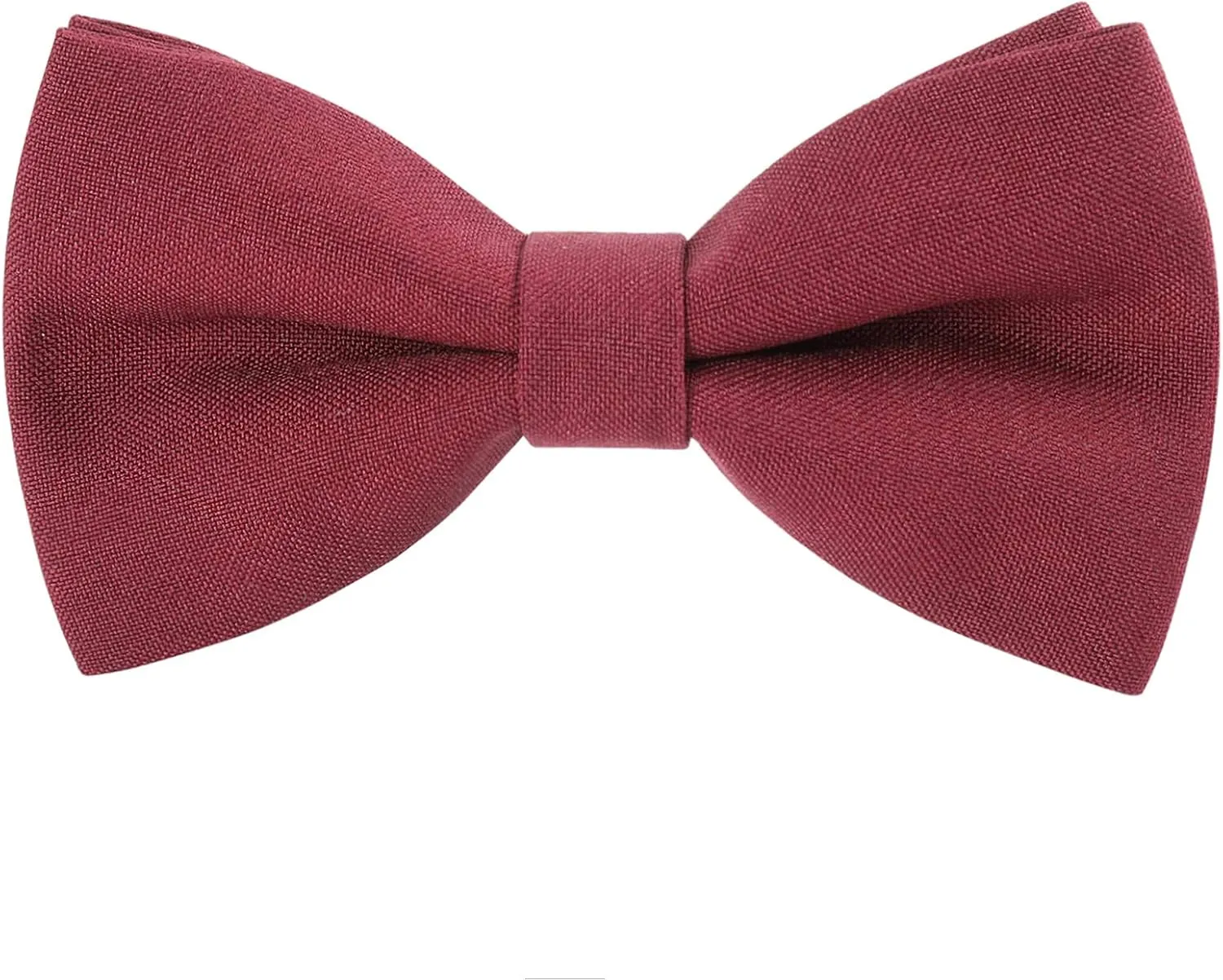 AWAYTR Boys Child Kids Bow ties - Adjustable Pre Tied Solid Color Wedding Party Bowties (Black)