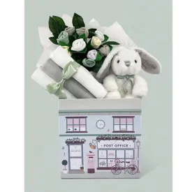 Babyblooms Personalized Little Bunny Welcome Baby Keepsake Box