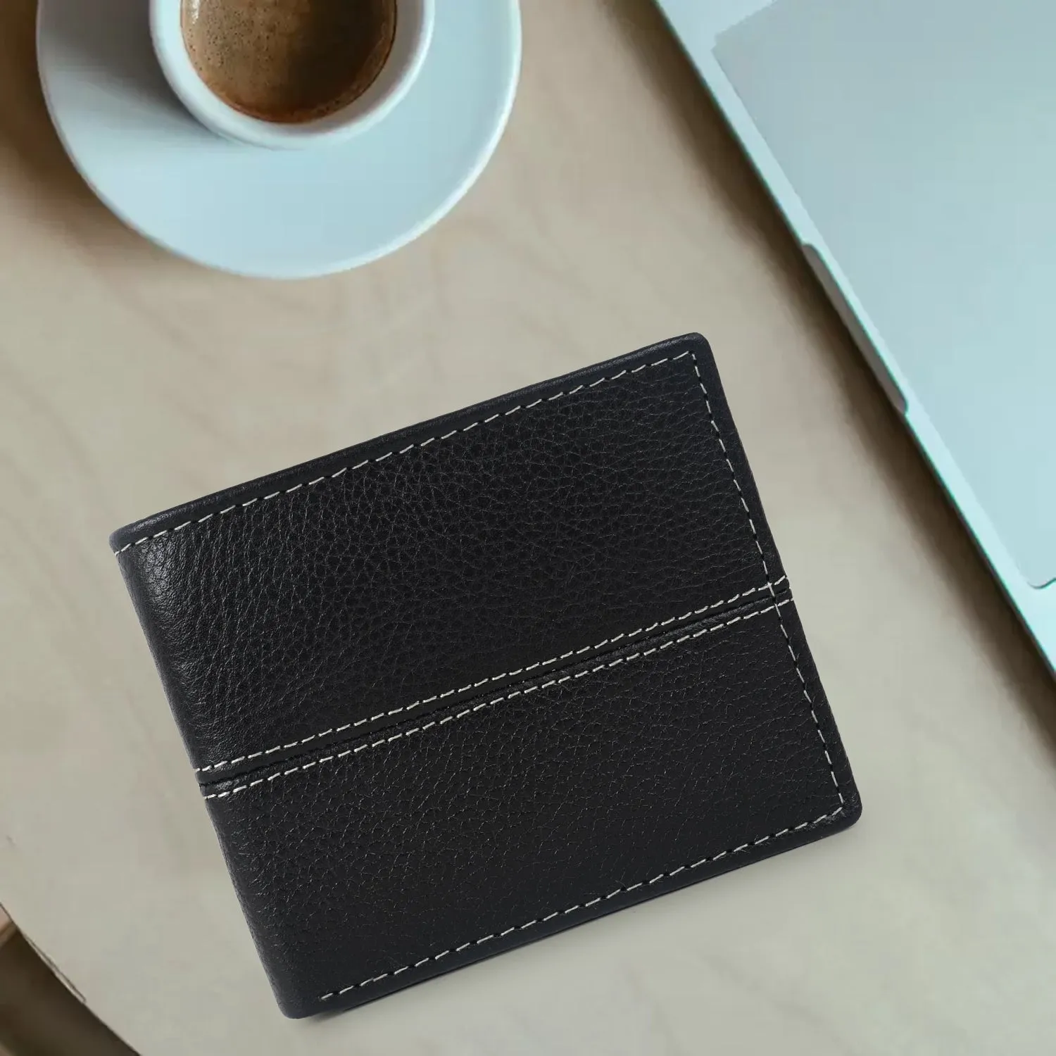 CIMONI Genuine Leather men wallet Black