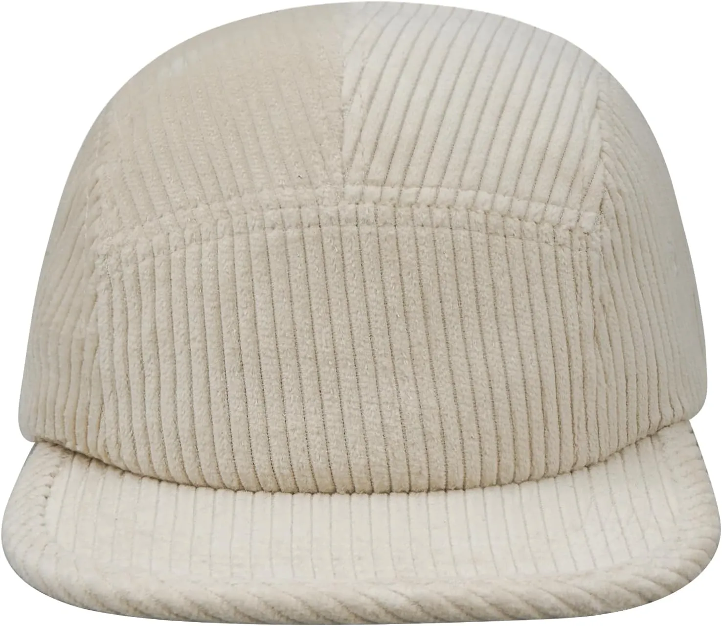 CLAPE Snapback 5 Panel Baseball Cap, Corduroy Breathable Flat Brim Trucker Hat Adjustable Unstructured Dad Hat Ball Caps