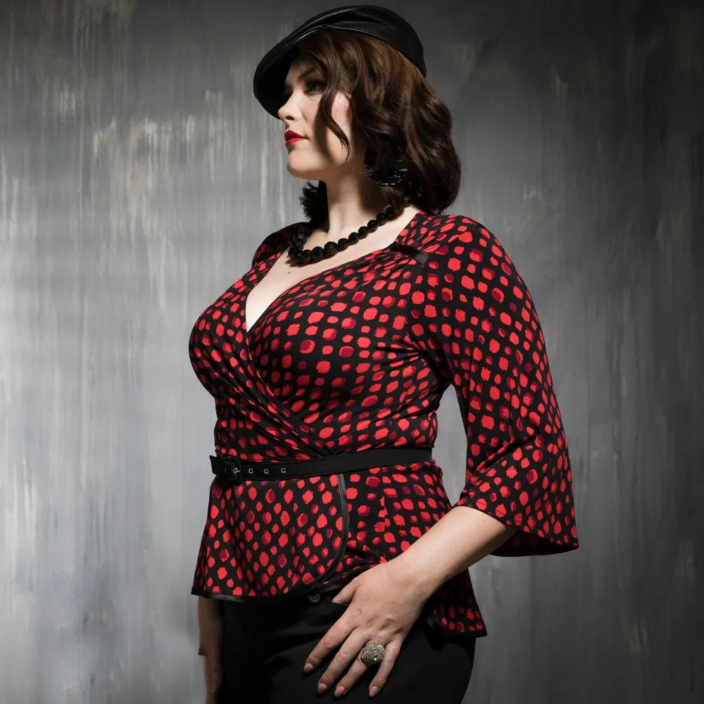 CORA FAUX WRAP TOP