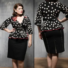 CORA FAUX WRAP TOP