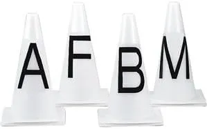 Dover Saddlery Dressage Letter Training Cones, Set of Eight, Color: White