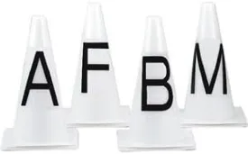 Dover Saddlery Dressage Letter Training Cones, Set of Eight, Color: White