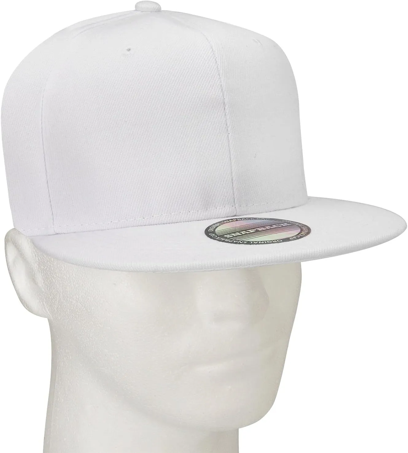 Falari 2-Pack Classic Snapback Hat Cap Flat Bill Blank Solid Color Adjustable Size Hip Hop Style