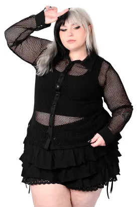 Fishnet Button Up Shirt