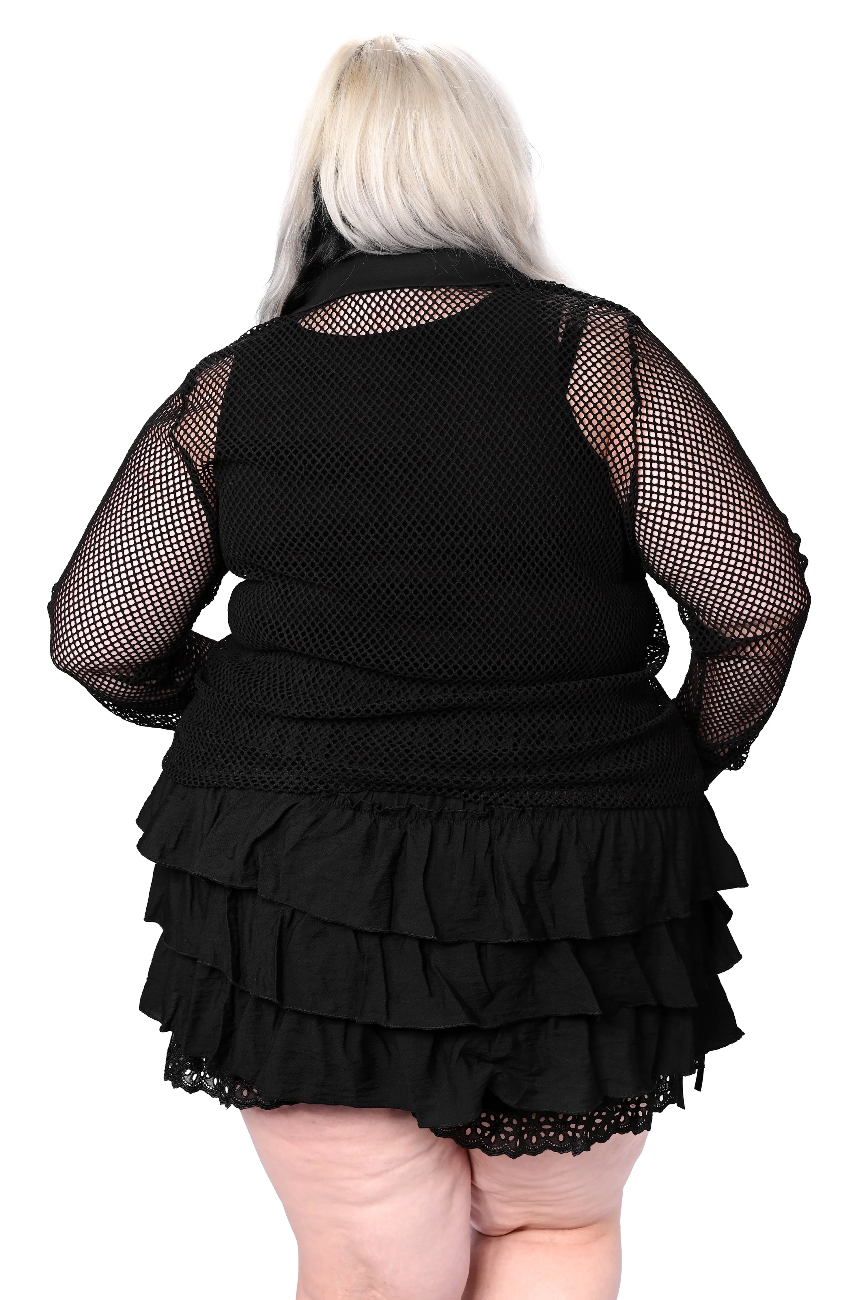Fishnet Button Up Shirt
