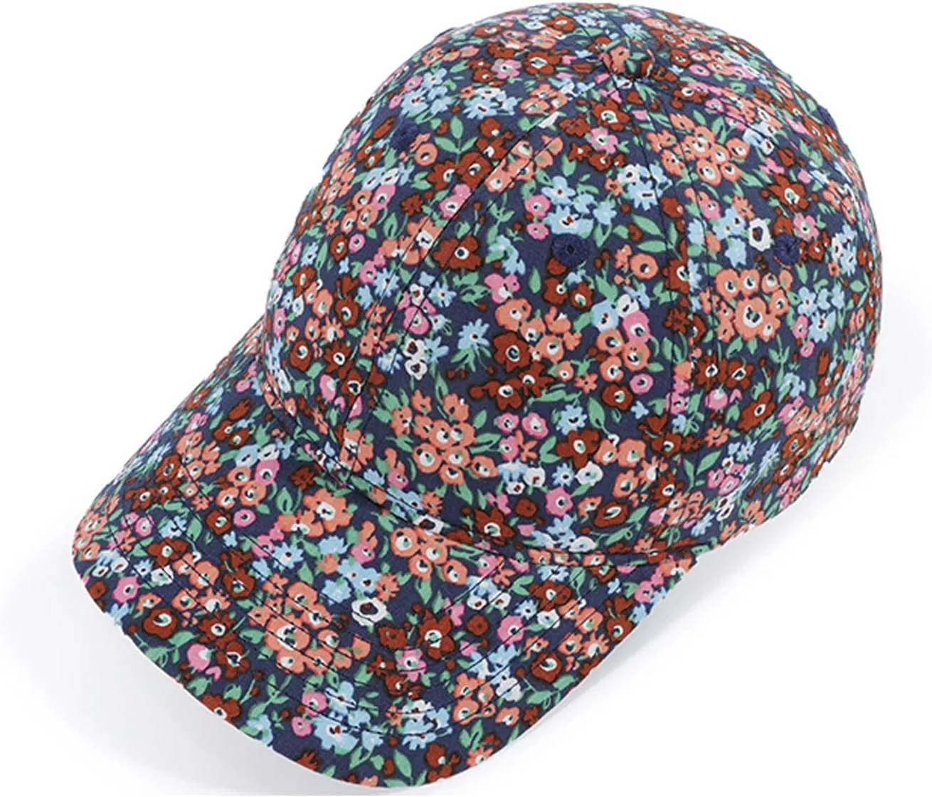 Floral Baseball Cap Cotton Dad Hat Adjustable Print Ball Cap for Women