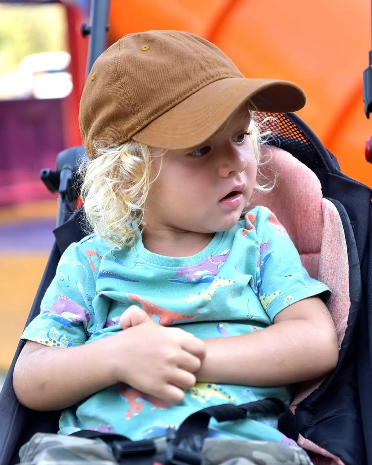 FURTALK Toddler Baseball Hat Kids Boys Girls Adjustable Washed Cotton Baseball Cap with Ponytail