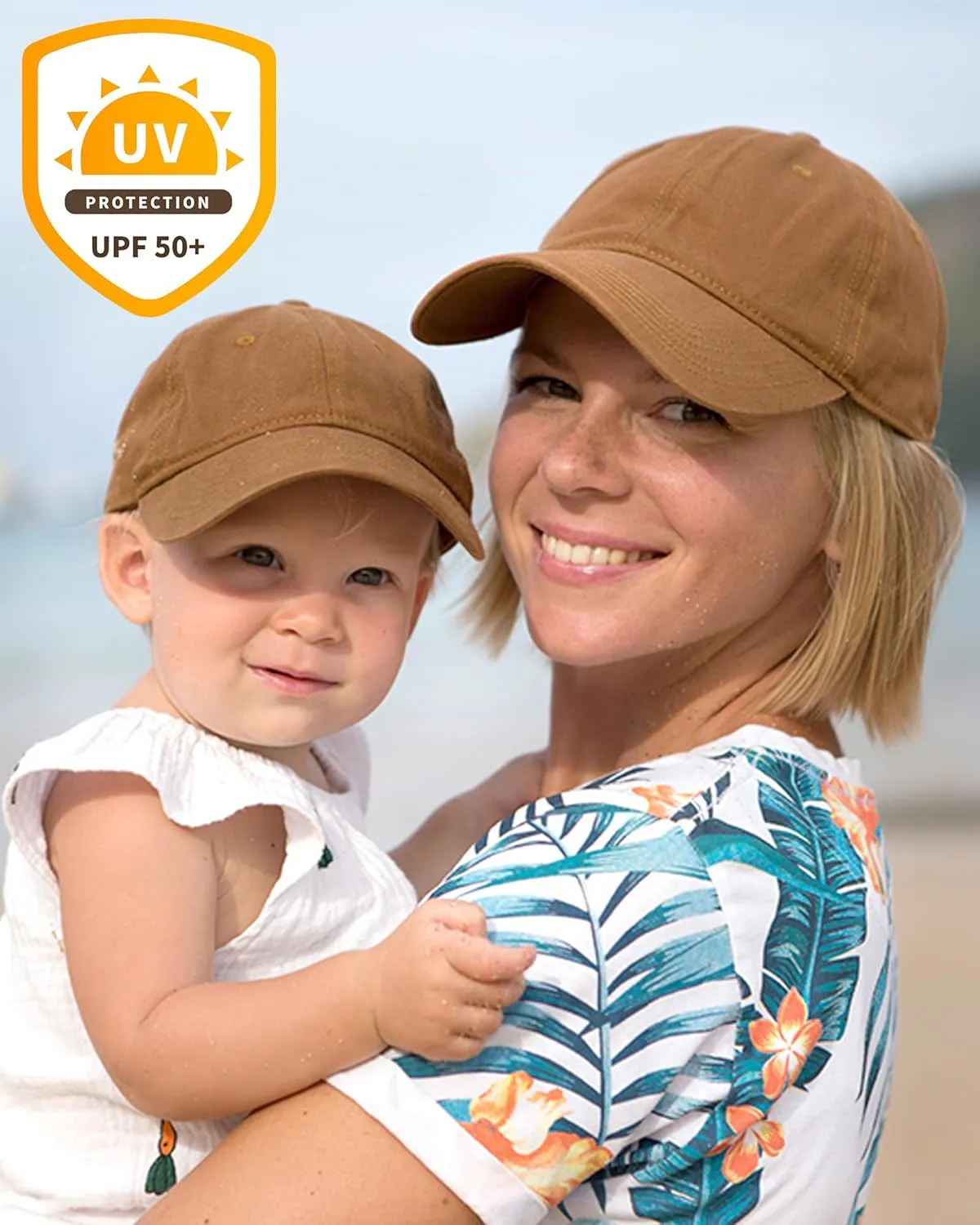 FURTALK Toddler Baseball Hat Kids Boys Girls Adjustable Washed Cotton Baseball Cap with Ponytail