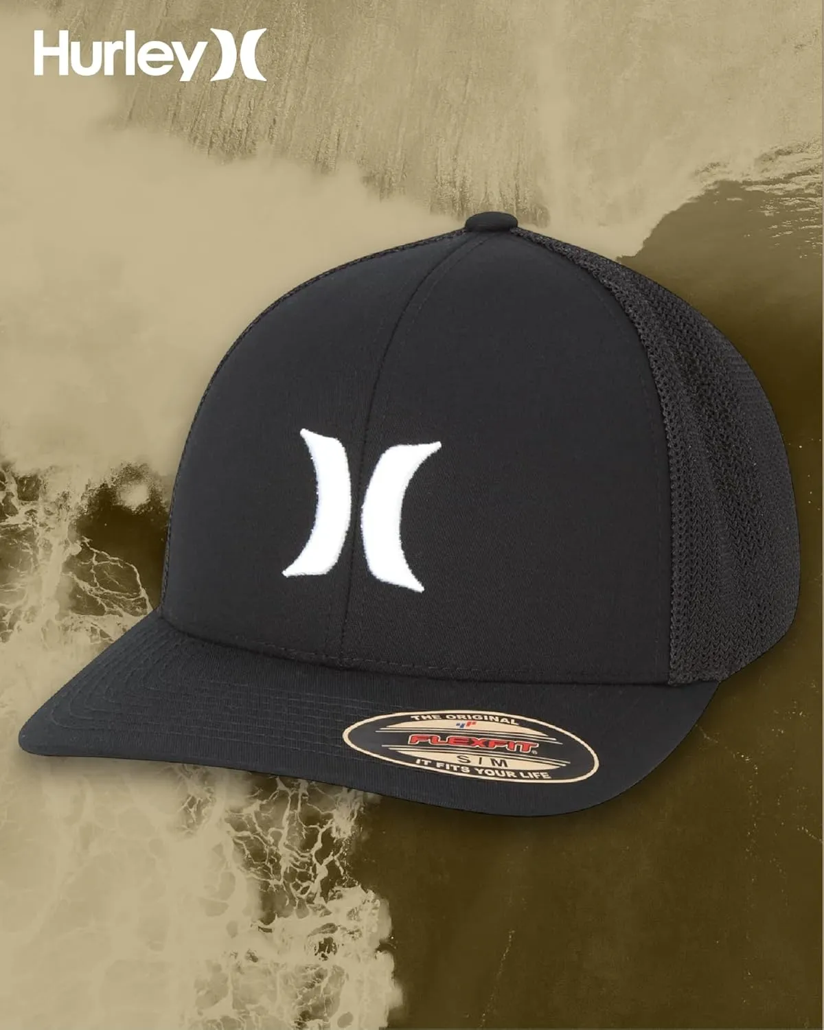 Hurley Men's Hat - Laguna Icon Mesh Fitted Trucker Cap