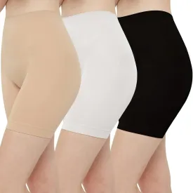 INNERSY Women's Slip Shorts for Under Dresses High Waisted Summer Shorts 3-Pack