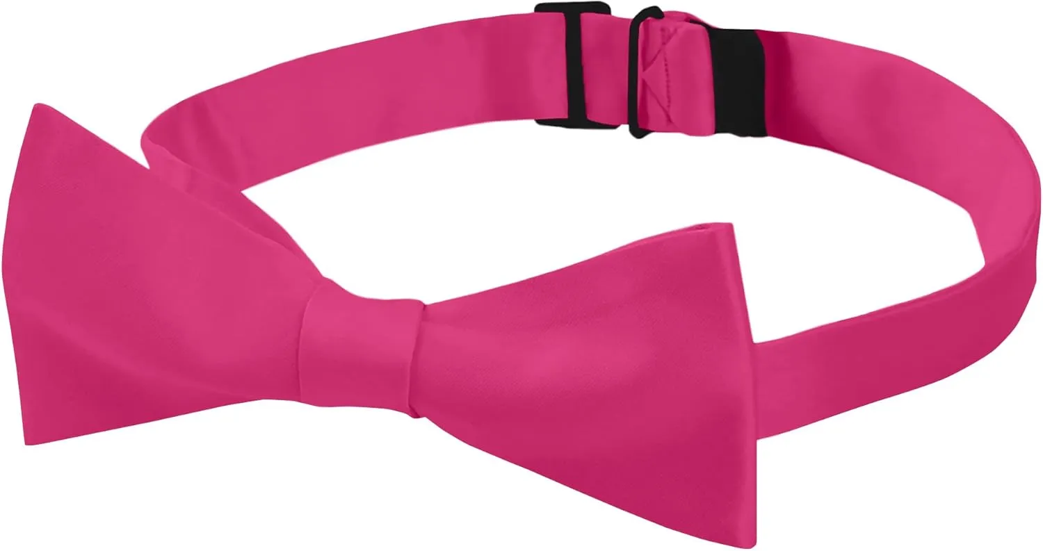 Jacob Alexander Men's Self Tie Freestyle Solid Color Bowtie
