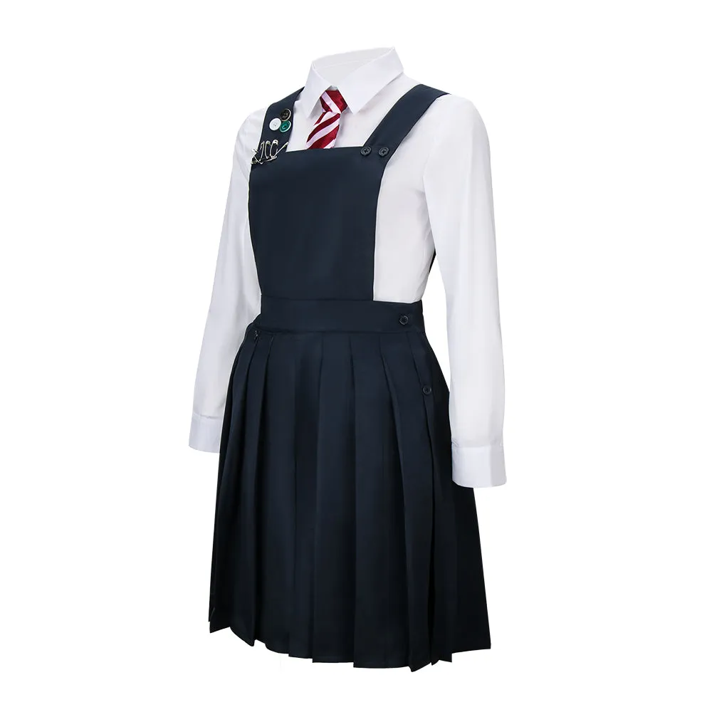 Kids Matilda the Musical Red-Beret Girl Cosplay Costume Hortensia Roald Dahl’s Outfits