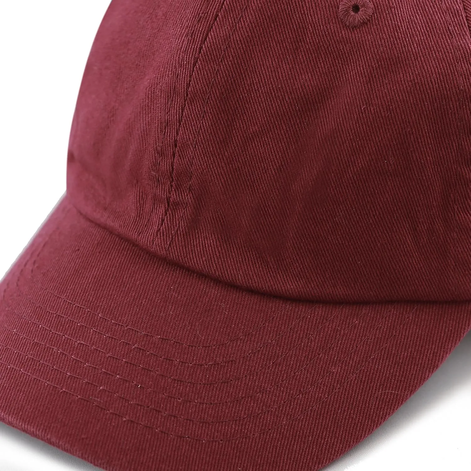 Kids Washed Low Profile Cotton and Denim UPF 50  Plain Baseball Cap Hat