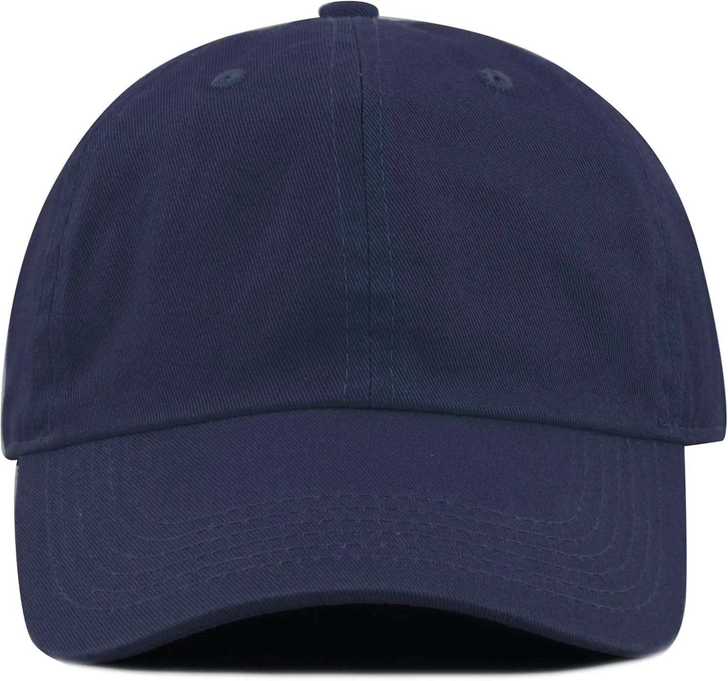 Kids Washed Low Profile Cotton and Denim UPF 50  Plain Baseball Cap Hat