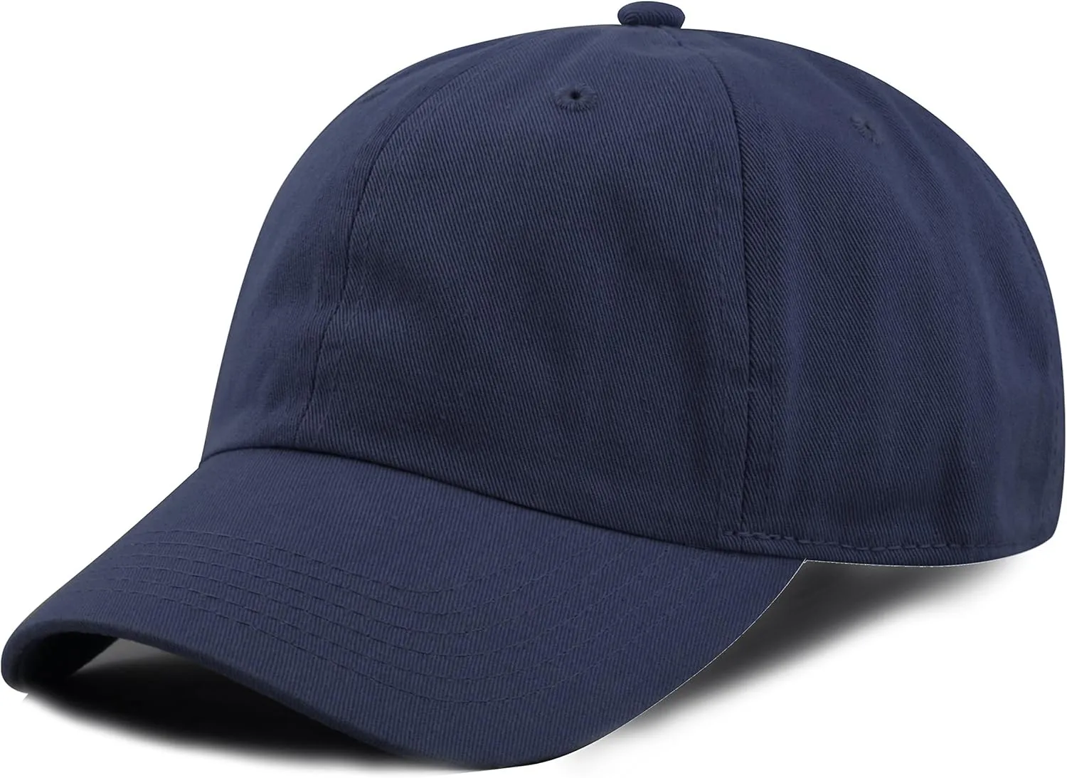 Kids Washed Low Profile Cotton and Denim UPF 50  Plain Baseball Cap Hat