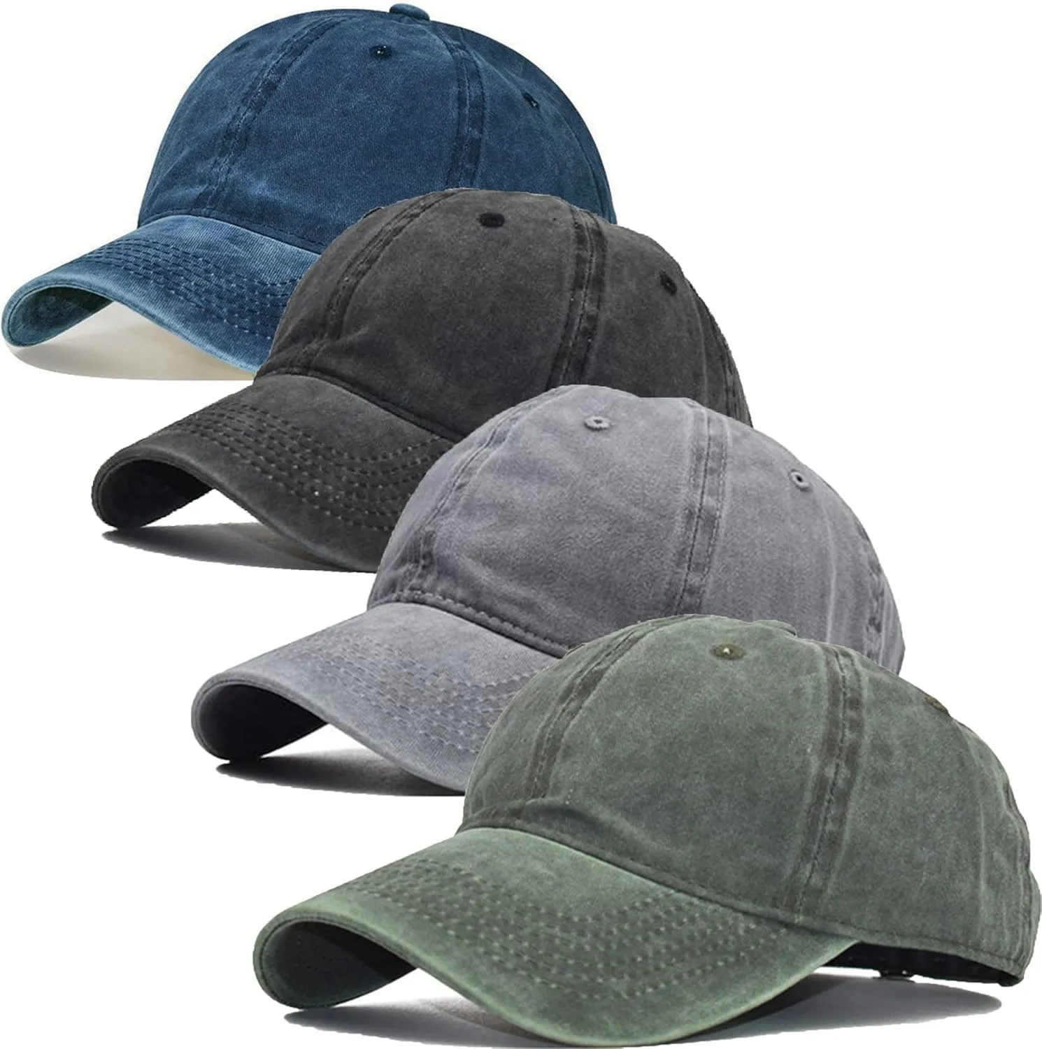 Men Women Baseball Sun Hats Summer Vintage Washed Distressed Baseball Cap Dad Golf Hat for Men Women