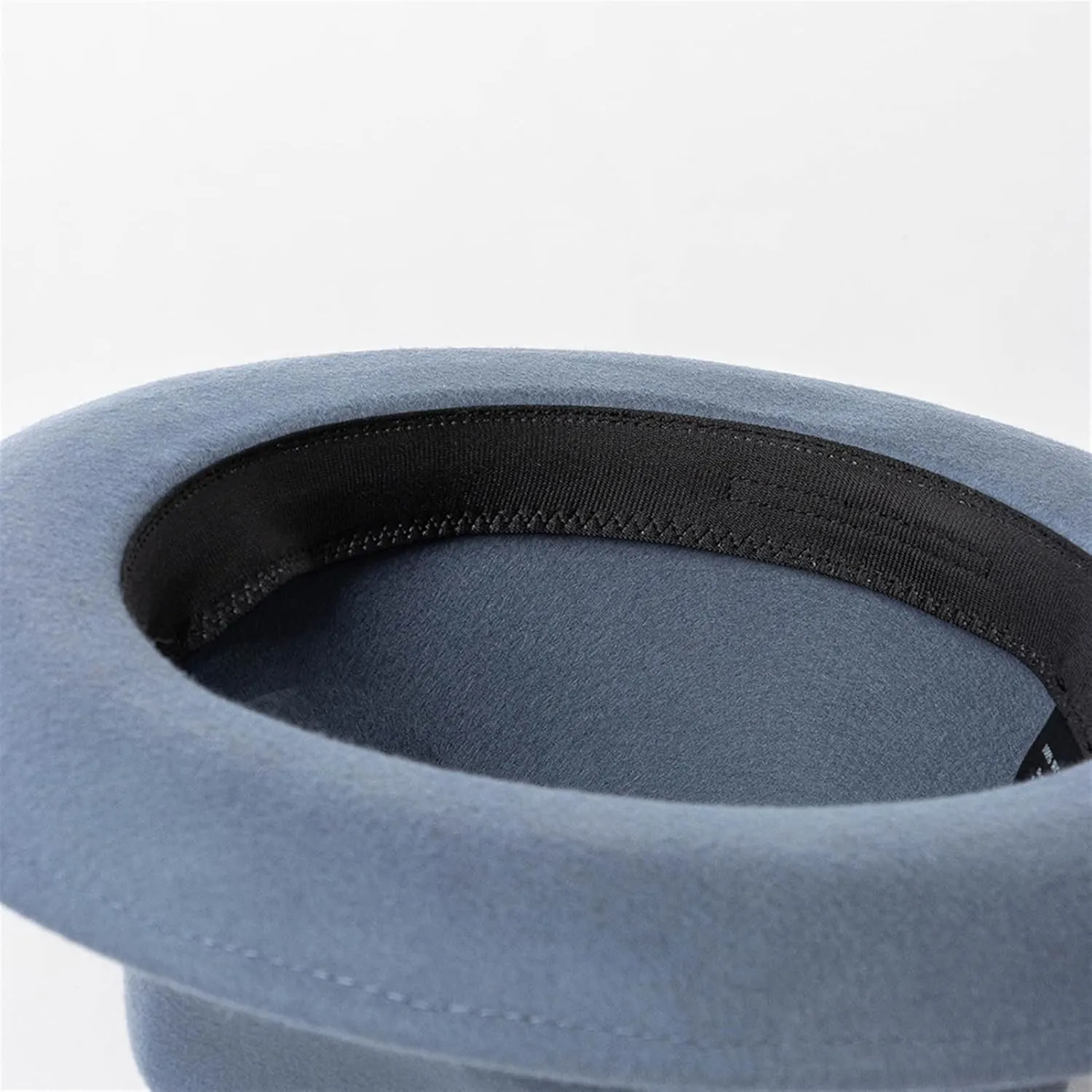 Men Women Fedora Hat Vintage Rolled Short Brim Wool Panama Hat Trilby Cap