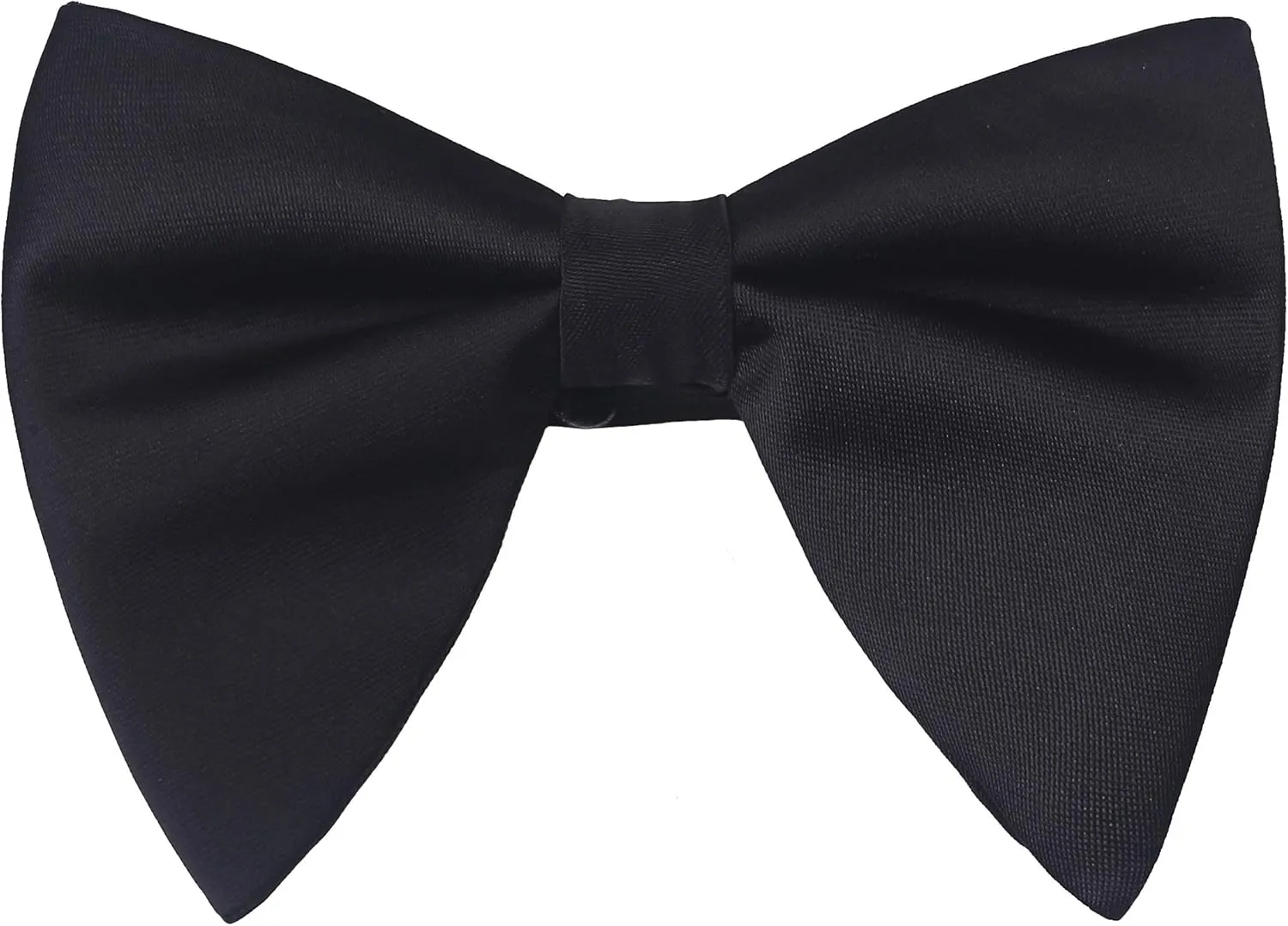 Mens Oversized Satin Silk Bow Tie Solid Color Formal Tuxedo Big Bowtie