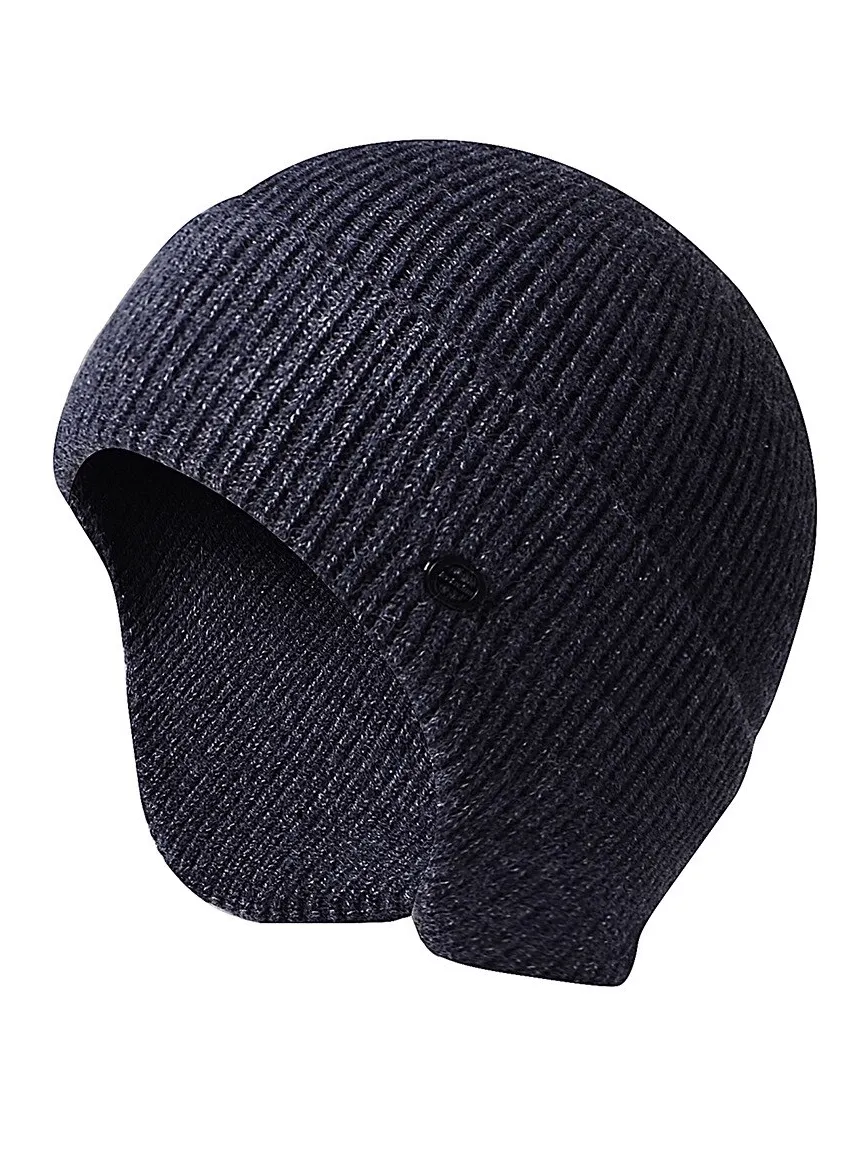 Men's Sports Warm Running Knitted Earflaps Bonnet Hat - SF1193