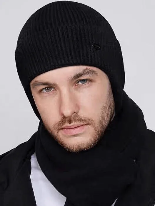 Men's Sports Warm Running Knitted Earflaps Bonnet Hat - SF1193