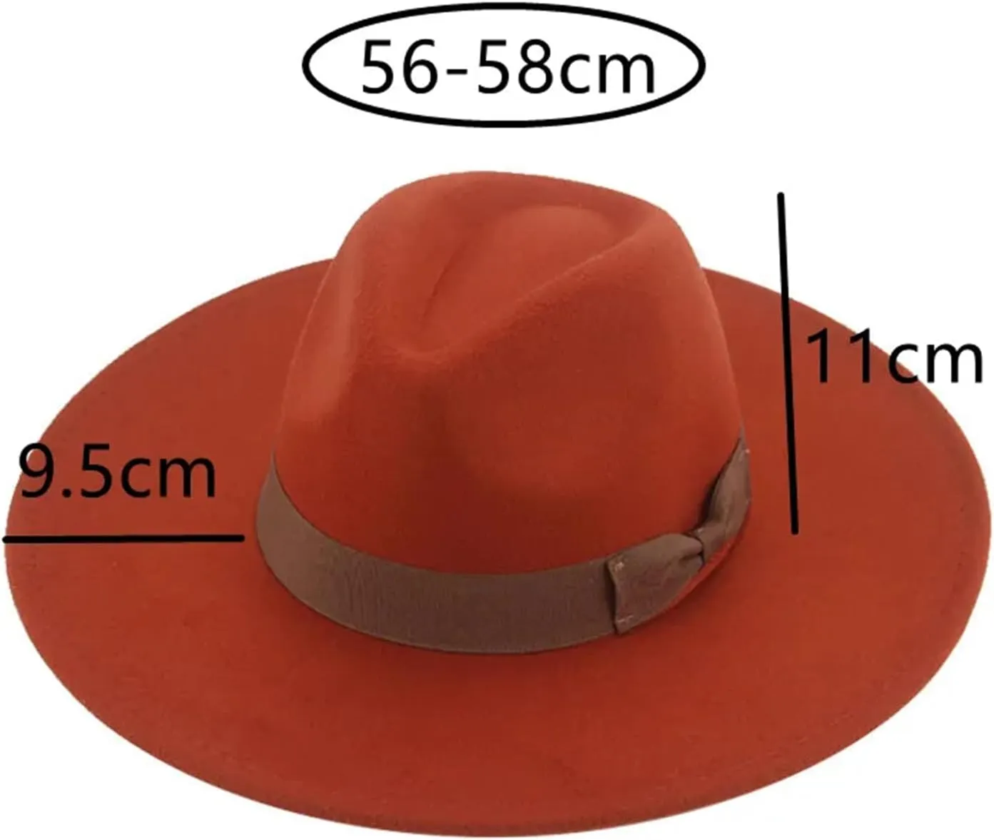 Mnjyihy Men Women Fedora Hats Big Ribbon Band Felted Hats Black White Dress Wedding Church Outdoor Women Hats