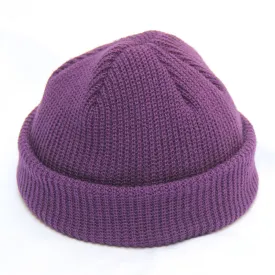 New Fashion Mens Beanie Winter Knit Hat Boy Skullcap Sailor Cap Cuffs Retro Navy Short Hat Solid Color Unisex Autumn Warm Cap