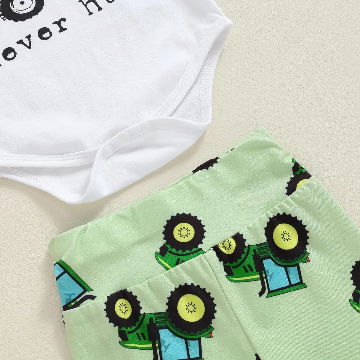 Newborn Baby Boy Farm Outfits Letter Print Romper   Pants   Hat 3PCS Cute Infant Boy's Clothes Set