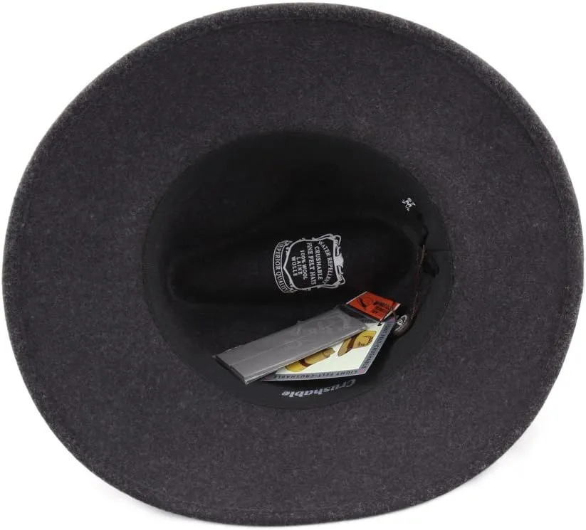 Nude Skylark Wool Felt Floppy Hat Packable Water Repellent Wide Brim