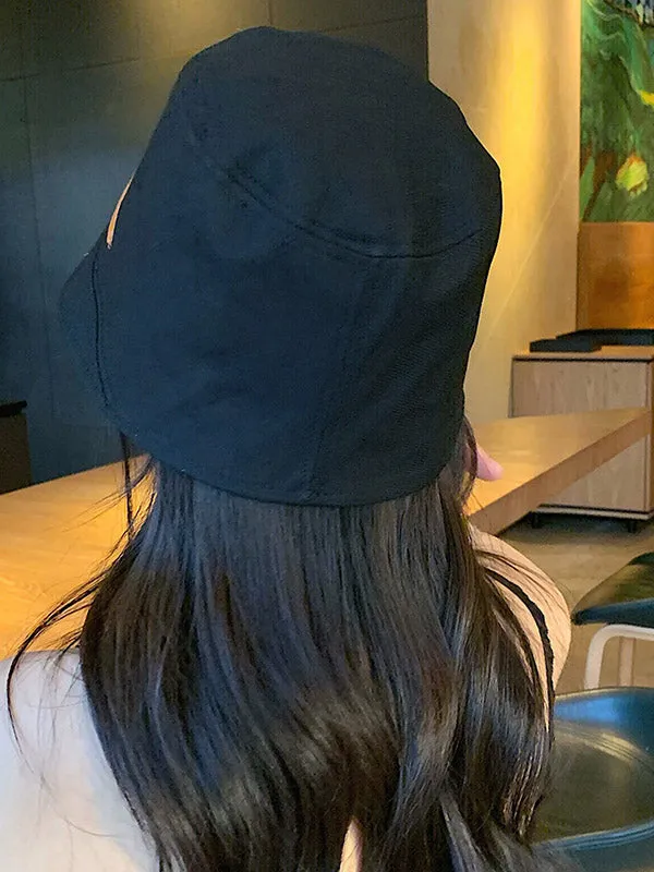 Original Letter Solid Color Casual Fisherman Hat