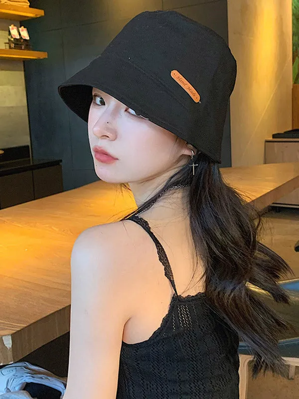 Original Letter Solid Color Casual Fisherman Hat