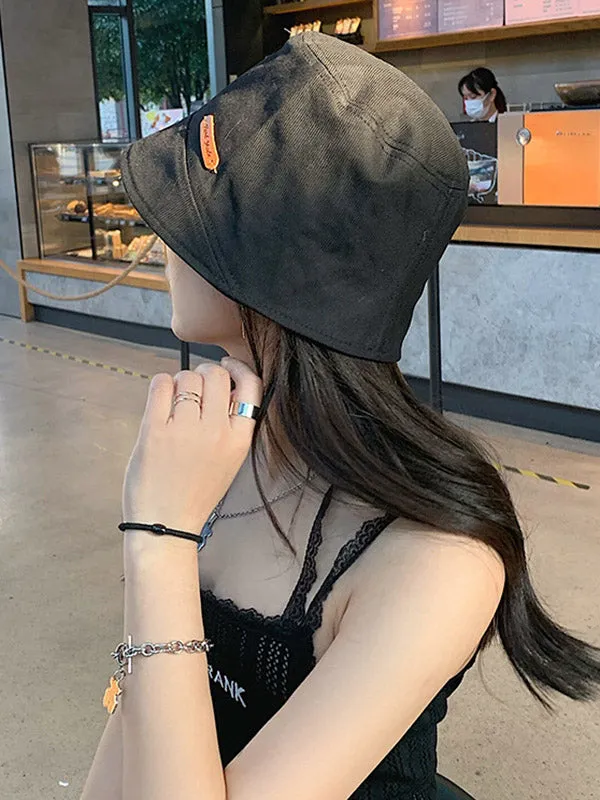 Original Letter Solid Color Casual Fisherman Hat