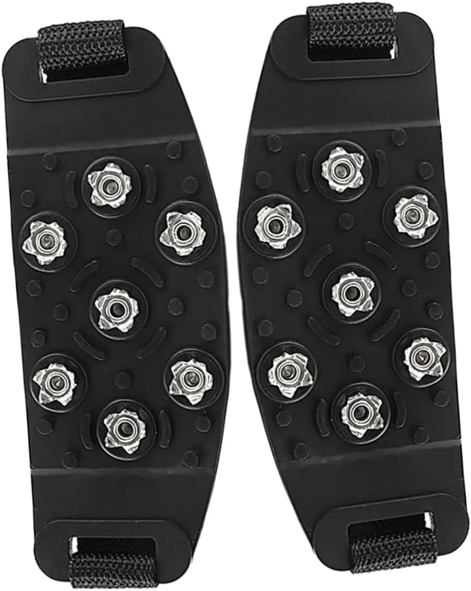 Outdoor Ice Grippers Mountaineering Ice Grippers Non Slip Shoes Crampons Easy to Store and Clean for Winter Sports