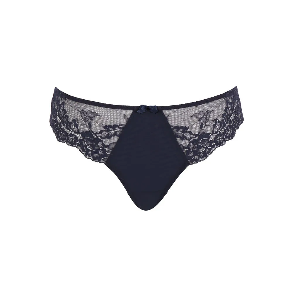 Panache Ana Midnight Sparkle Lace Thong Panty 9399