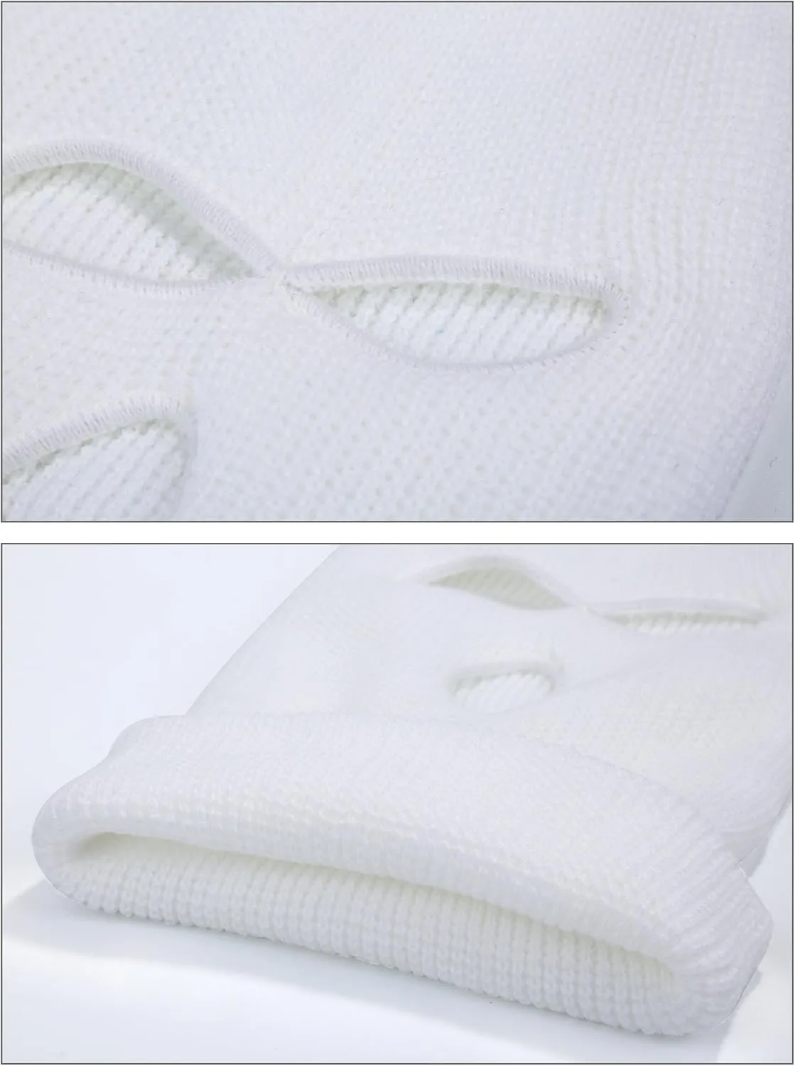 SATINIOR 3 Holes Ski Mask Full Face Cover Outdoor Balaclava Winter Knitted Neck Gaiter for Halloween Sports Cycling