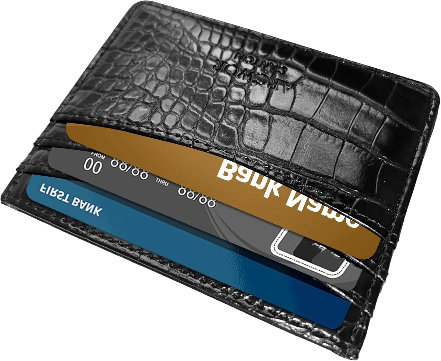 Slim Wallet Minimalist Front Pocket RFID Blocking Men and Women Leather Wallets