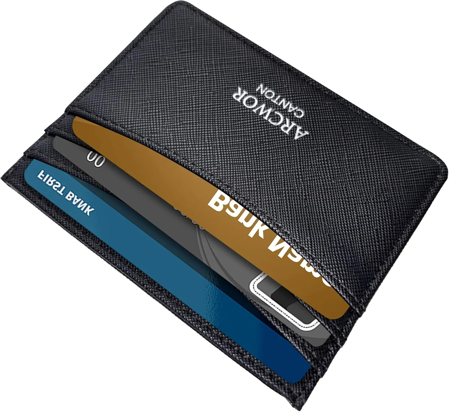 Slim Wallet Minimalist Front Pocket RFID Blocking Men and Women Leather Wallets