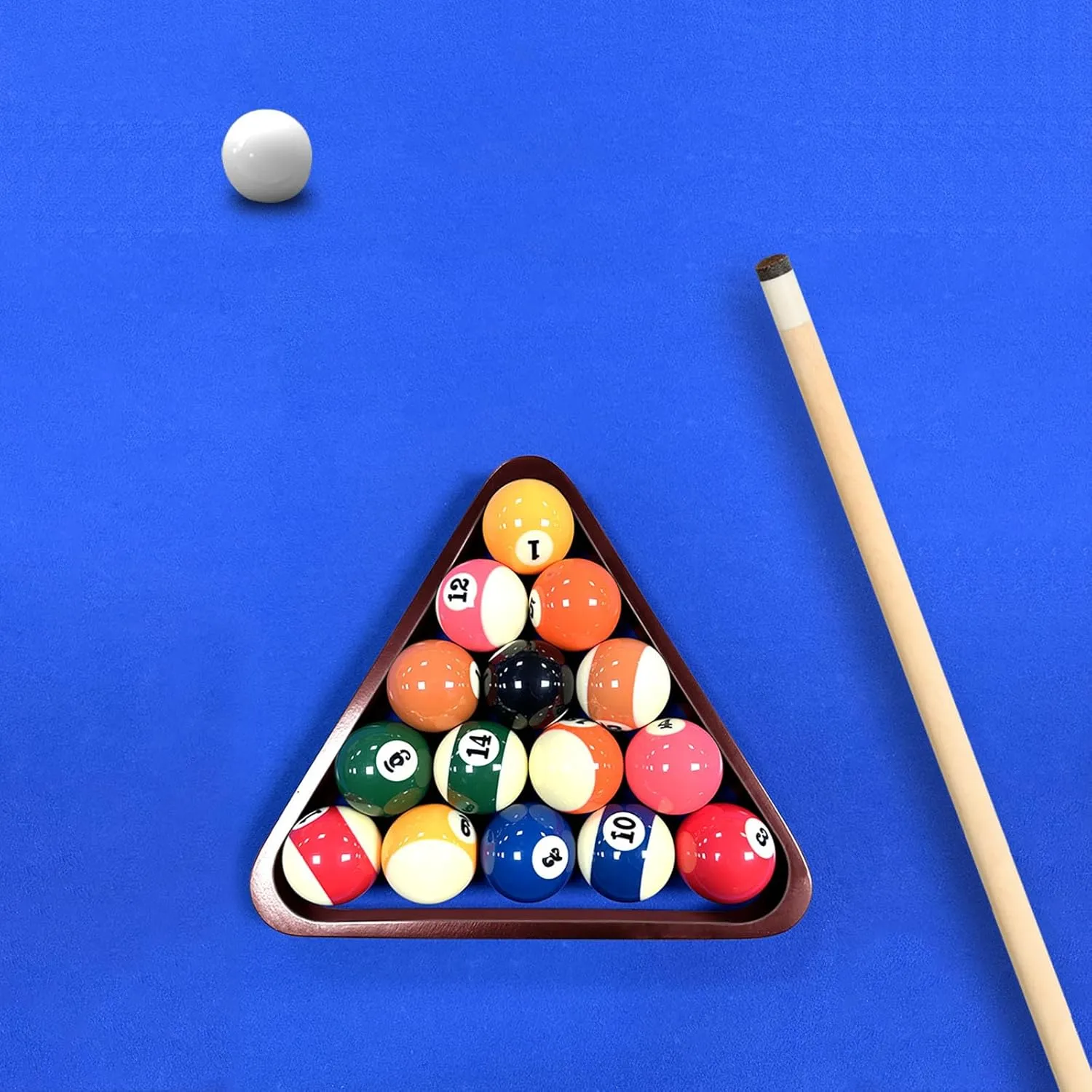 Solid Wood Pool Ball Rack Billiard Ball Triangle Rack, Pool Table Ball Holder Positioning Rack,2-1/4" Pool Ball Rack